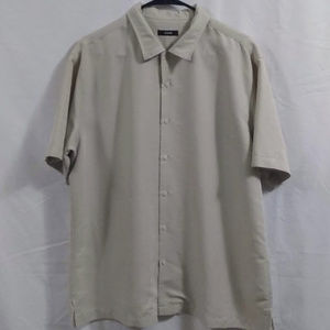 Alfani Men's Button Down Casual Shirt Tan Large